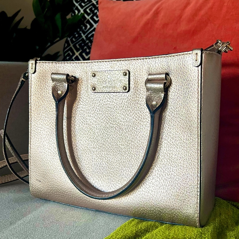 Gold Pebbled Leather Kate Spade Purse